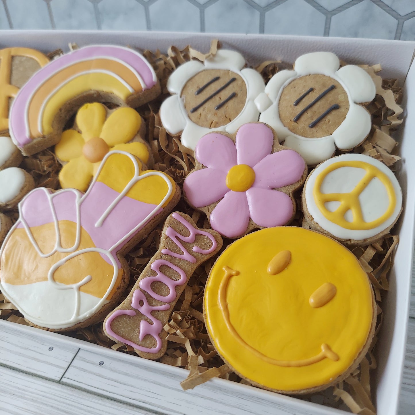 Groovy Box of Decorated Cookies
