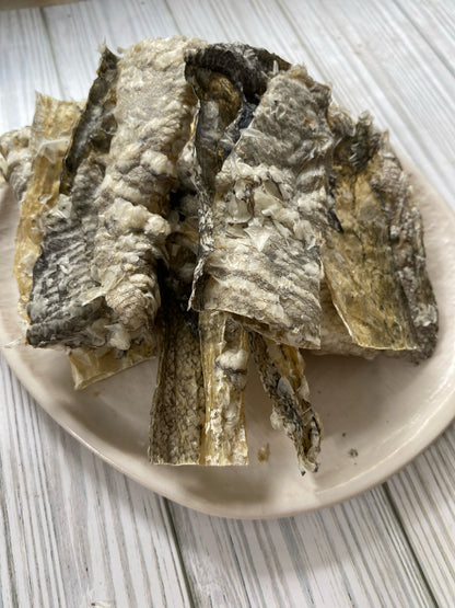 Dehydrated Haddock Skins