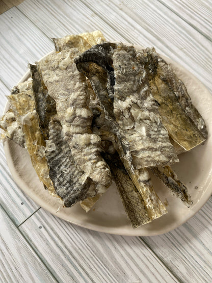 Dehydrated Haddock Skins